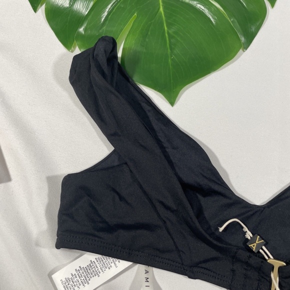 NEW Vitamin A Off Shoulder Capri Bikini Top in Black [SZ Small‎ S/6] - Picture 10 of 12